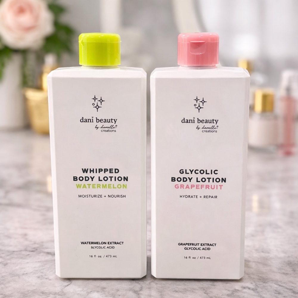 Dani Beauty Body Lotion 16 oz Glycolic Grapefruit or Watermelon Choose Scent New